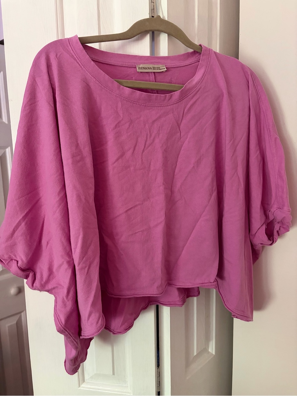 Oversized crew neck top